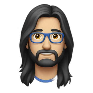 white-40-year-old-man-with-long-black-hair-parted-in-the-middle,-blue-glasses,-no-beard,no-moustache sticker