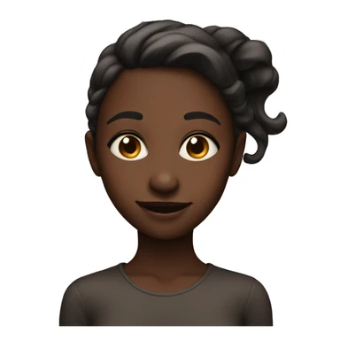 smiling girl with dark skin giving side eye sticker
