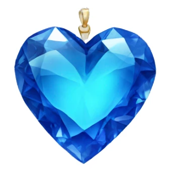 deep blue crystal heart sticker