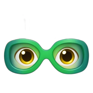 woman scubadiver with fins, in her face green and blue eyes sticker