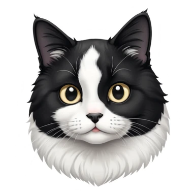 curious tuxedo cat with head tilted sticker
