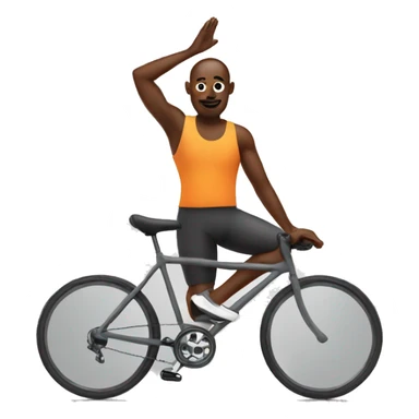 Man yoga cycling sticker