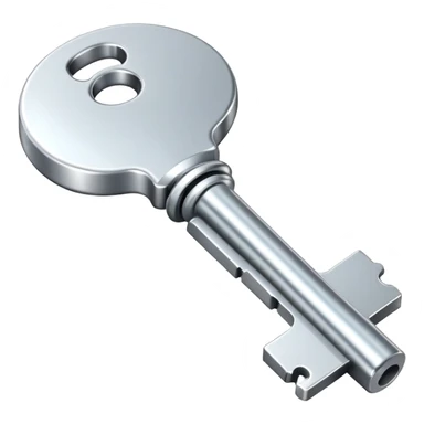 shiny 3D metallic key sticker