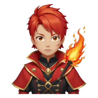 pyro genshin impact sticker