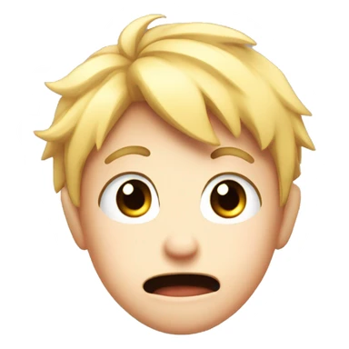 A emoji of a face anime style shocked and blushing furiously  sticker