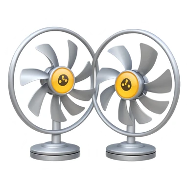 two fans with motion lines sticker