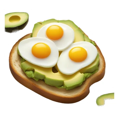 Avocado toast with egg sticker