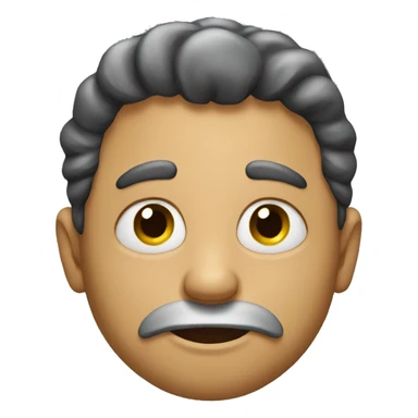 man with a weird face sticker