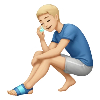 Ayak koklayan emoji sticker