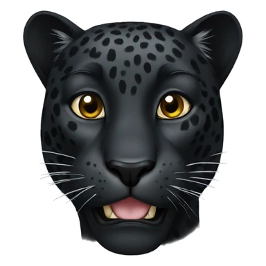 Black leopard sticker