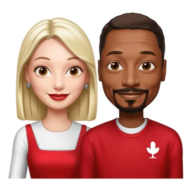  snoop dogg and elon musk in red dress sticker