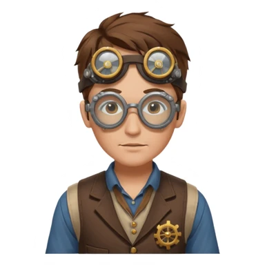 Steampunk Inventor sticker