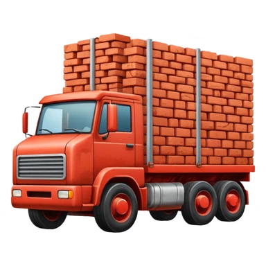 A truck with a thousand bricks  sticker