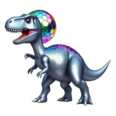 Disco ball dinosaur dancing sticker
