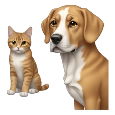 Chien et chat sticker
