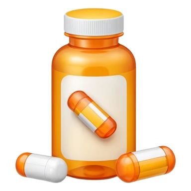 prescription pills bottle yellow orange sticker