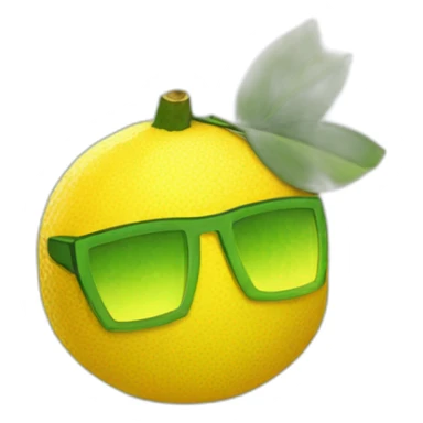 Citron minecraft qui porte des lunettes de soleil  sticker