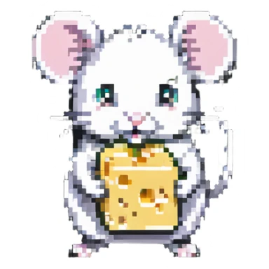 mouse with cheese sticker