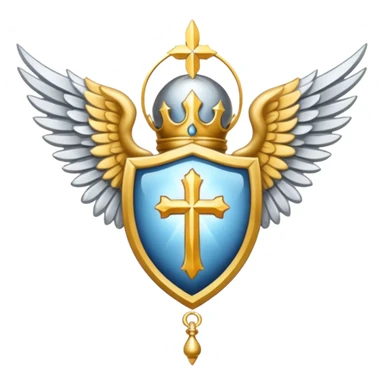 Holy Saint  Emblem with Silver wings sticker