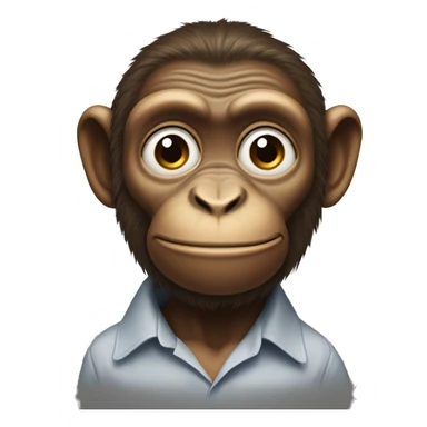 A monkey handlig a busines but its getting impossible sticker