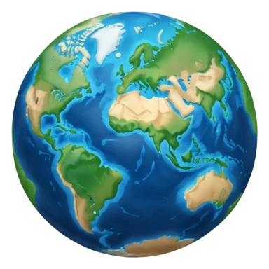 Earth with all continents merged together sticker