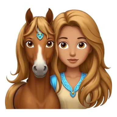 Woman with horse body sticker
