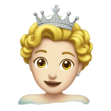 Queen Elizabeth swimming in pool sticker