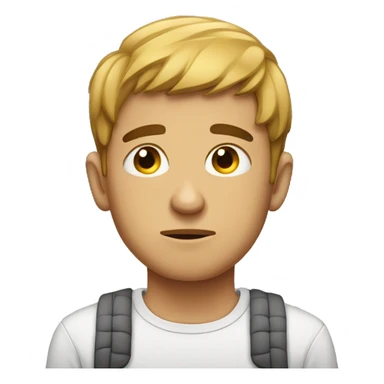 a young man who is lazy and sad sticker