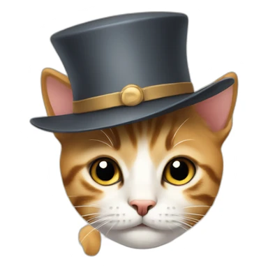 Little cat with hat sticker
