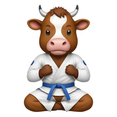Cow jiu jitsu sticker
