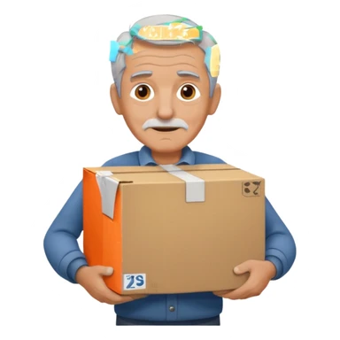box carrier old man sticker