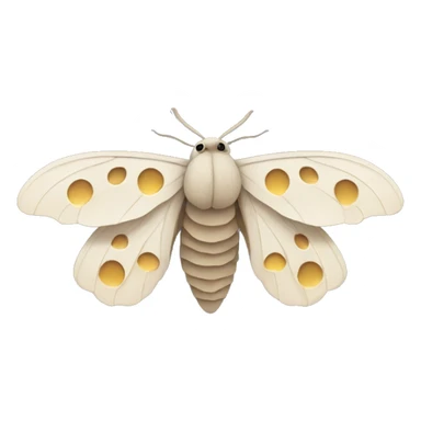 Moth with moon phases on its wings  sticker
