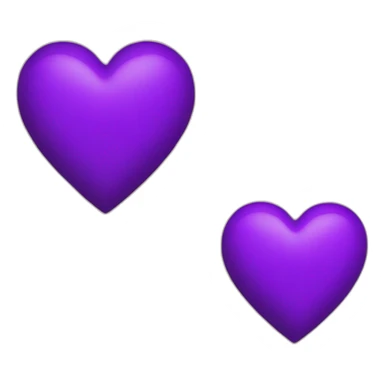 Two purple hearts  sticker