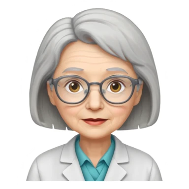 scientist professor old woman sticker