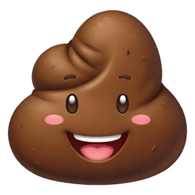 Poop smiling sticker