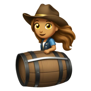Barrel racer sticker
