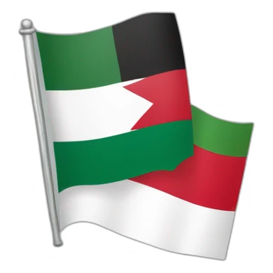 Palestine flag and algerian flag sticker