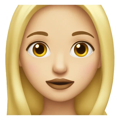 Blonde girl in love kiss sticker