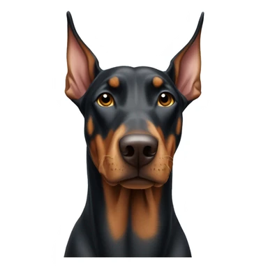 A Doberman with snow!  sticker