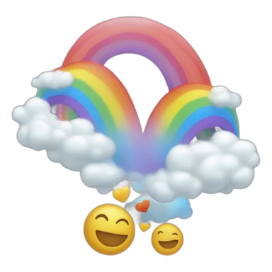 Chat arc en ciel sticker