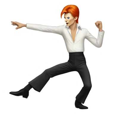 David Bowie dancing sticker