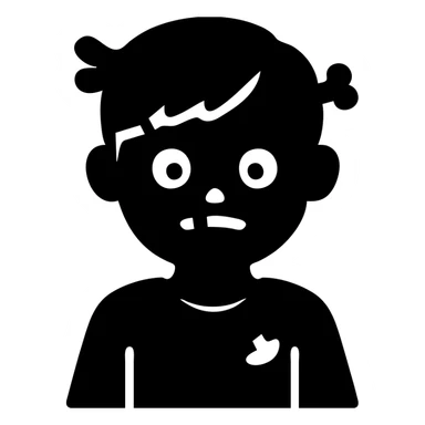 cute zombie boy icon sticker