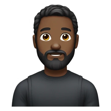 beard man black hair blue eyes holding black Labrador  sticker