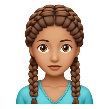 braided woman sticker