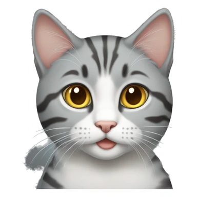 Cat gray taby sticker