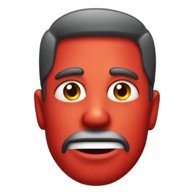 Red faced embarrassed guy sticker