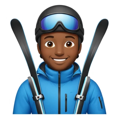 Black guy with ski sticker