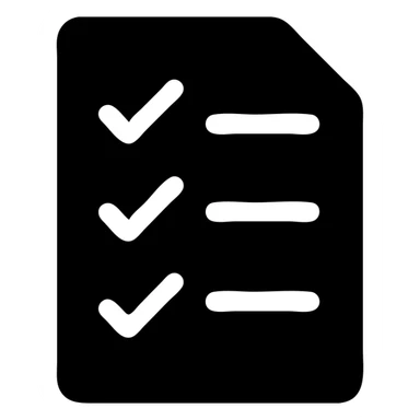 Recreate the document icon using the solid model - the page shape is fine in option 1, but can you try and add some transparent check marks or lines only if both is too much? sticker