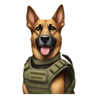 Military dog sticker