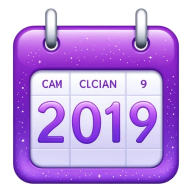 glitter purple and cian calendar sticker